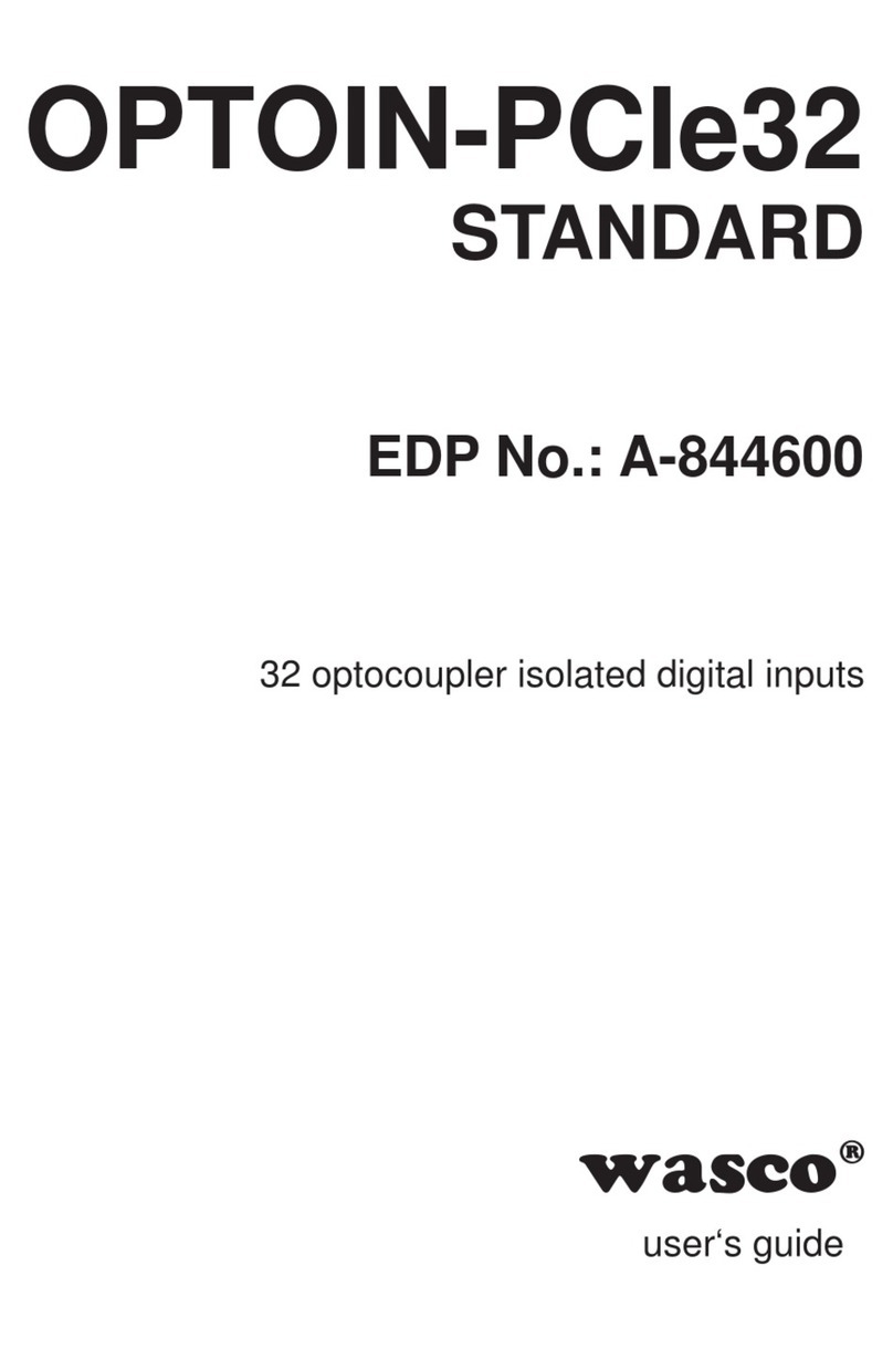 Wasco OPTOIN-PCIe32 STANDARD user guide