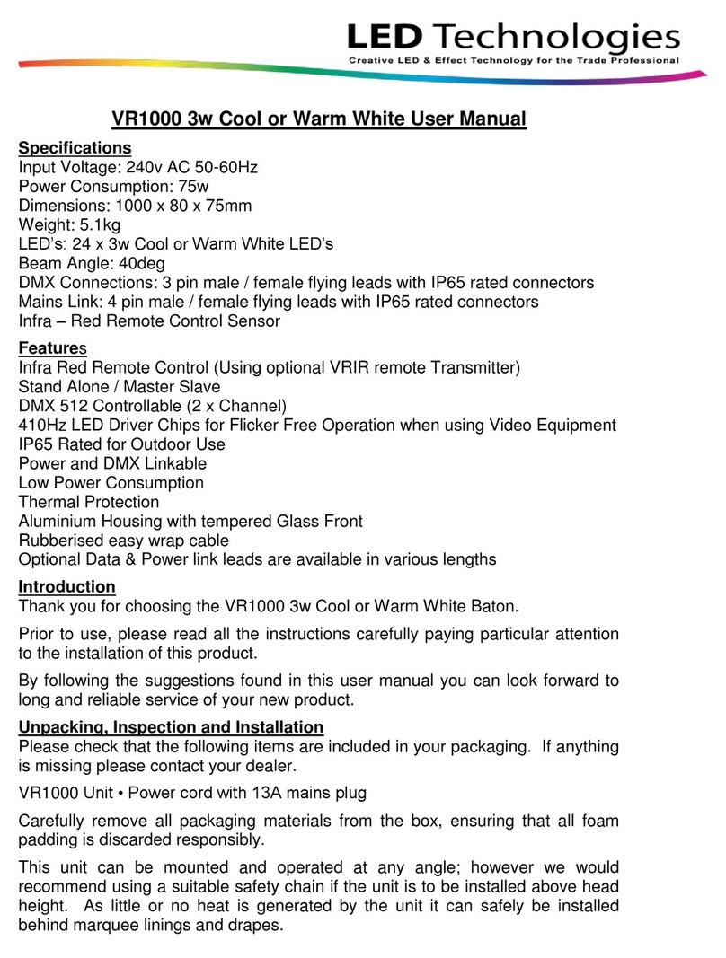 LED Technologies VR1000 user manual