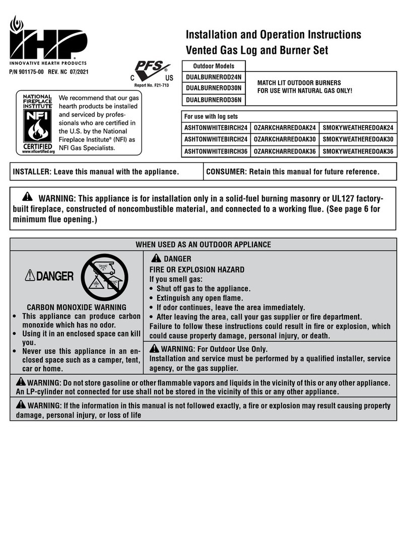 IHP DUALBURNEROD24N Assembly, installation and operation instructions