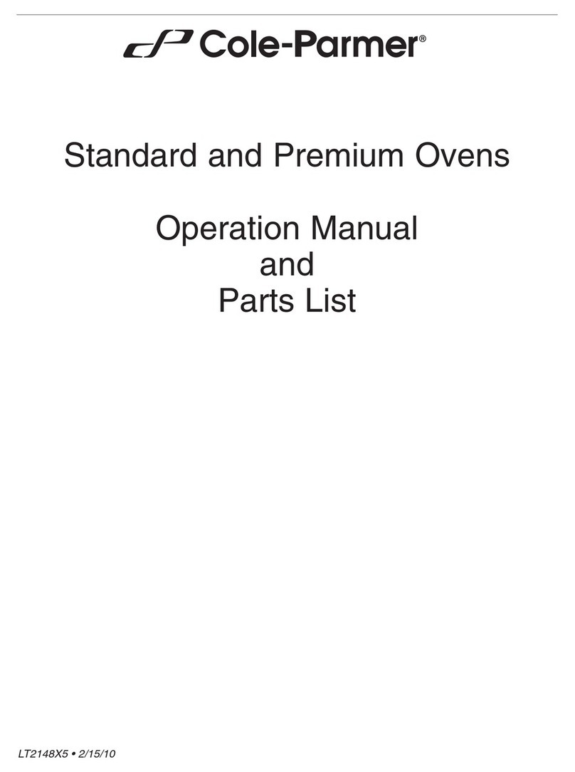 Cole Parmer 700 Series Operation manual and parts list