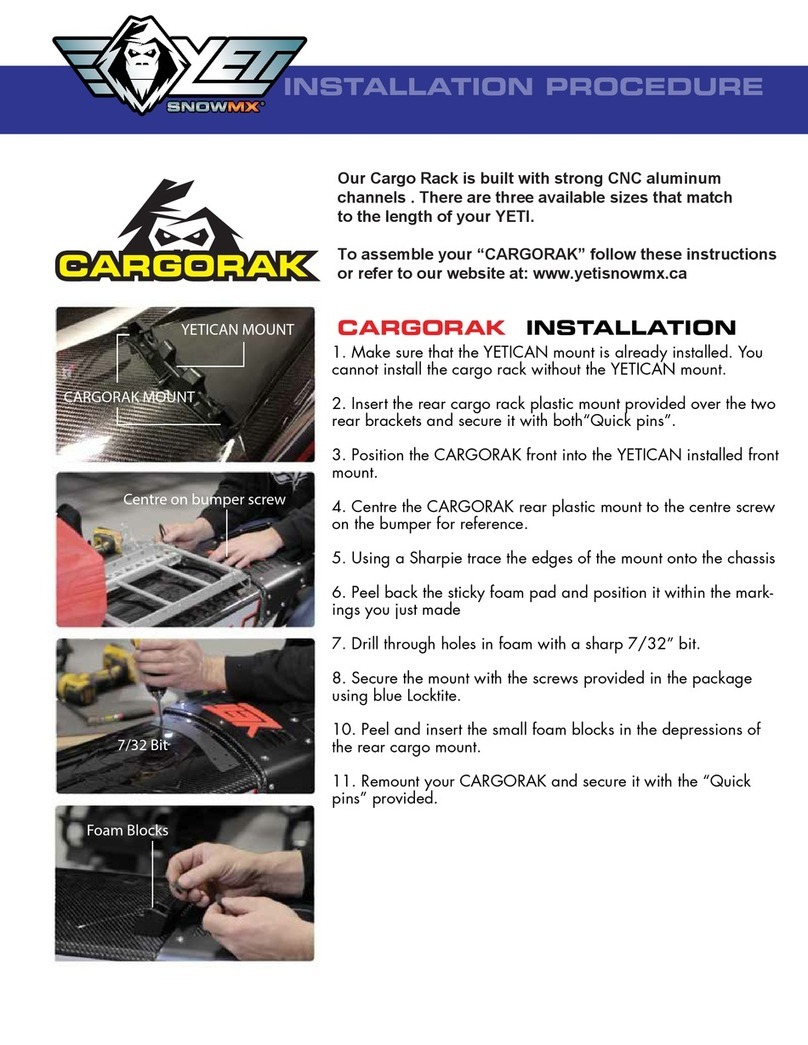 Yeti SnowMX CARGORAK INSTALLATION PROCEDURE