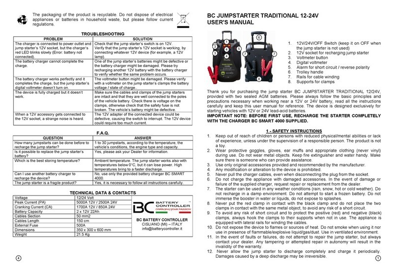 Battery Controller TRADITIONAL user manual