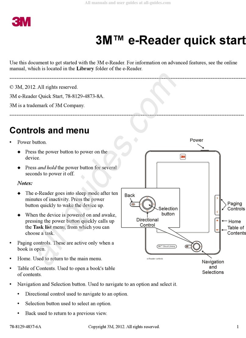 3M e-Reader quick start