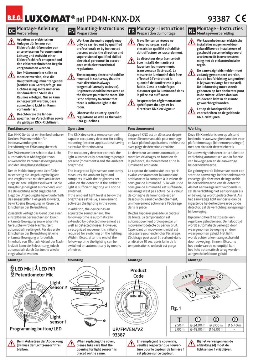 B.E.G. LUXOMAT PD4N-KNX-DX User manual