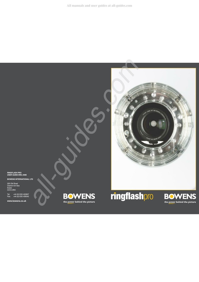 Bowens ringflashpro BW-7670 quick start guide