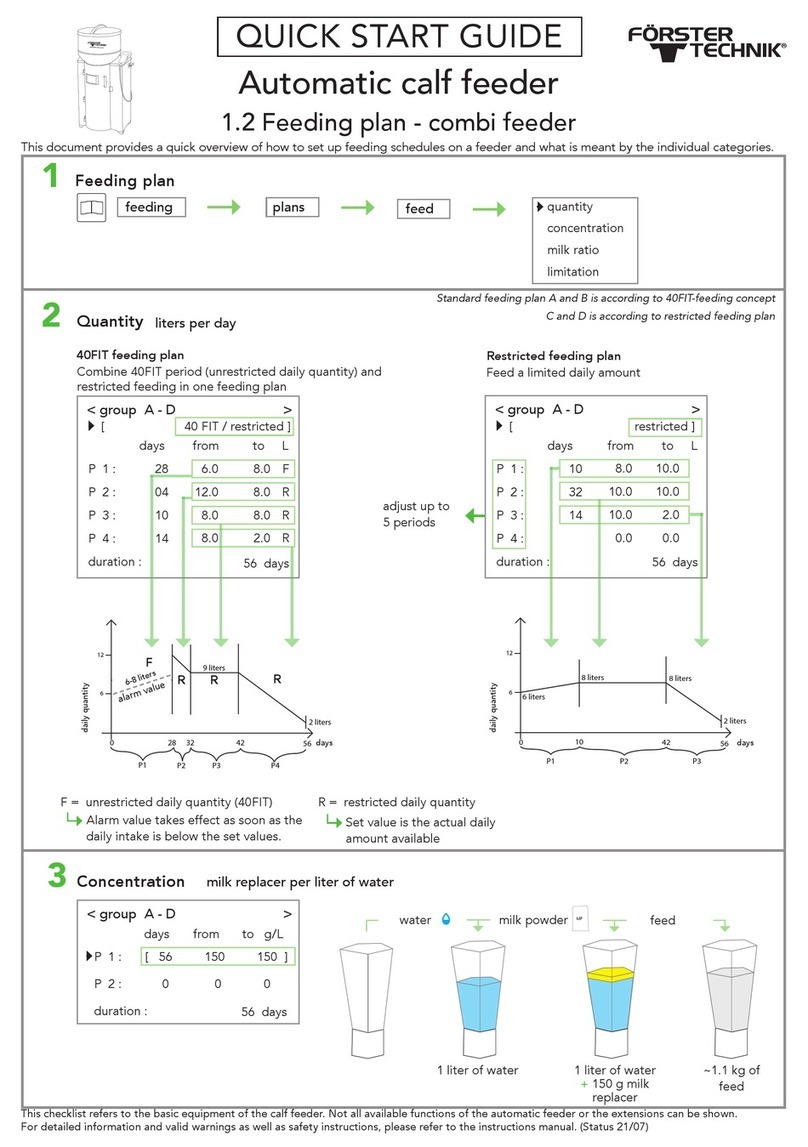 Forster Automatic calf feeder quick start guide