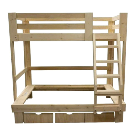 College Bed Lofts Multi-Width Bunk Bed with Angled Front Ladder and Drawers or Trundle Bed... quick start guide