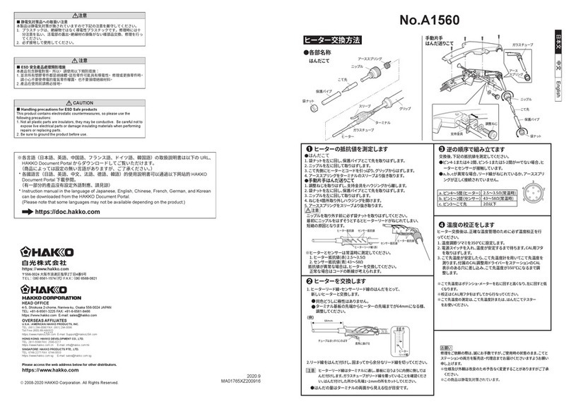 Hakko Electronics A1560 Replacing