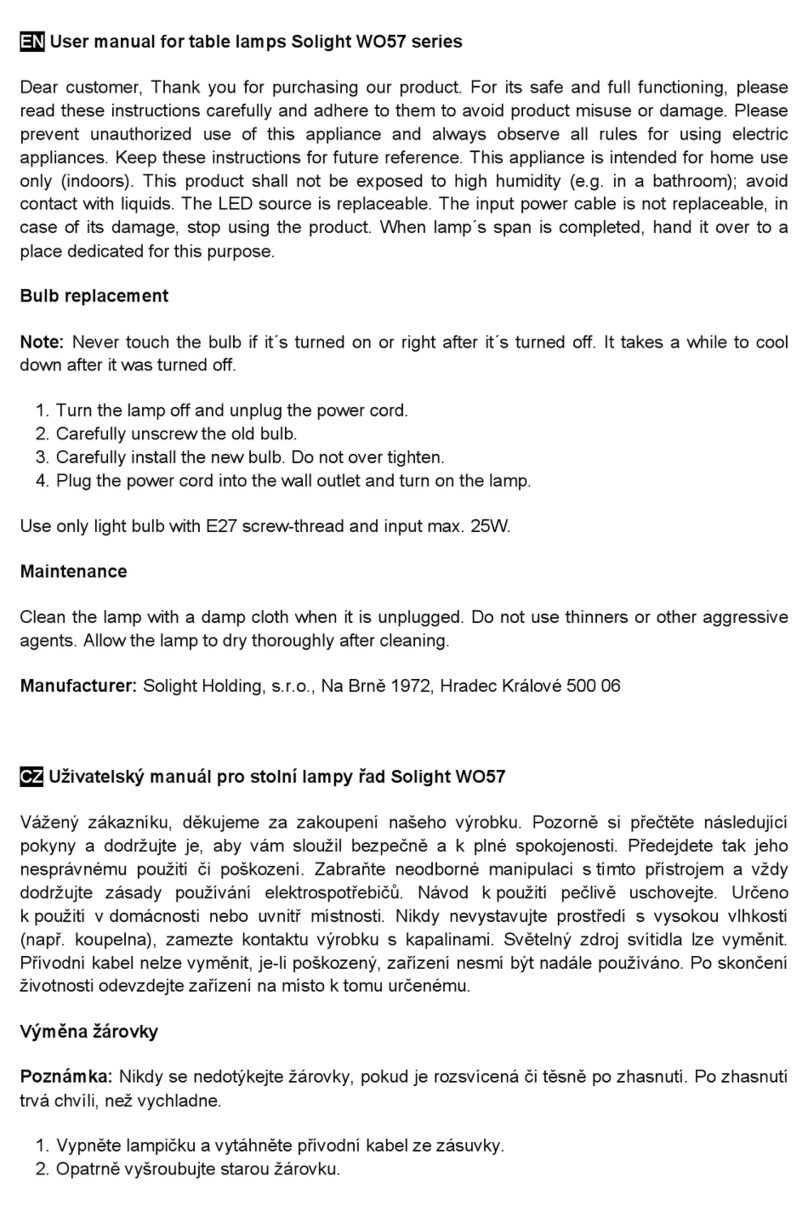 Solight WO57 Series User manual