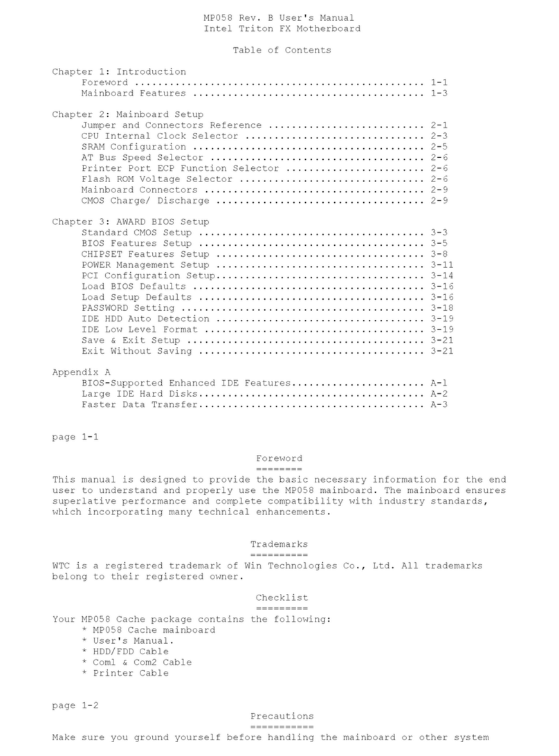 WTC MP058 user manual