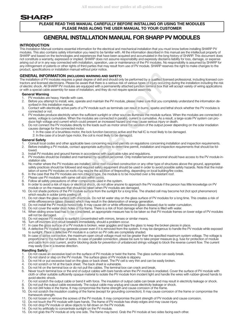 Sharp ND-158E1F General installation manual