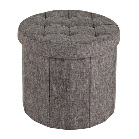 Argos Home Circular Ottoman Shoe Storage Grey 691/0400 User manual