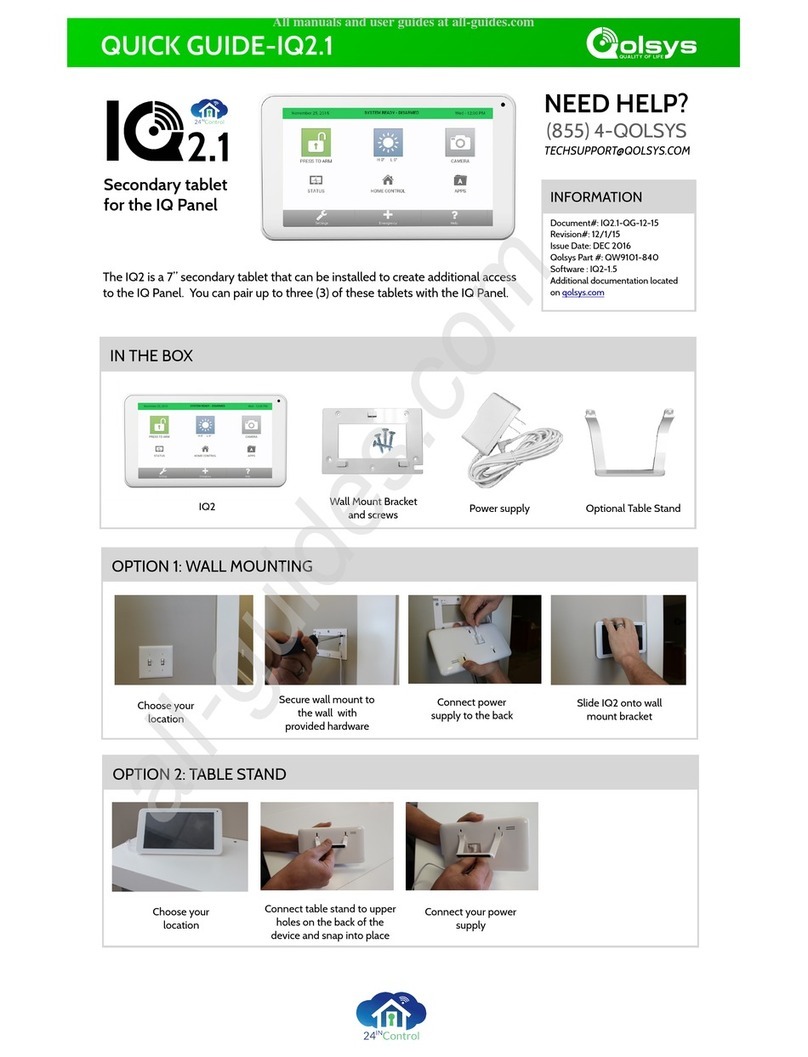 QOLSYS IQ2.1 quick guide