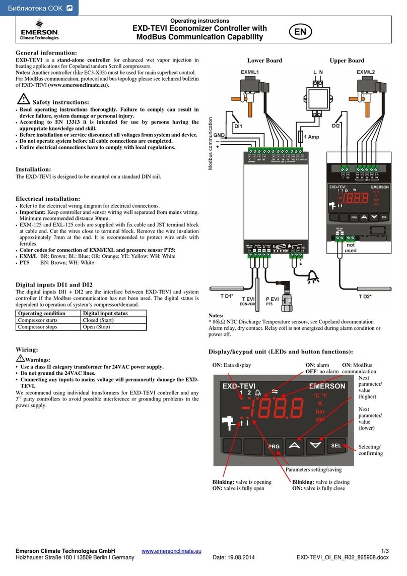 Emerson EXD-TEVI User manual