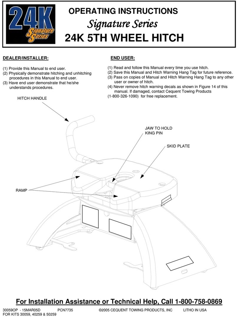 Cequent Towing Products Signature Series operating instructions