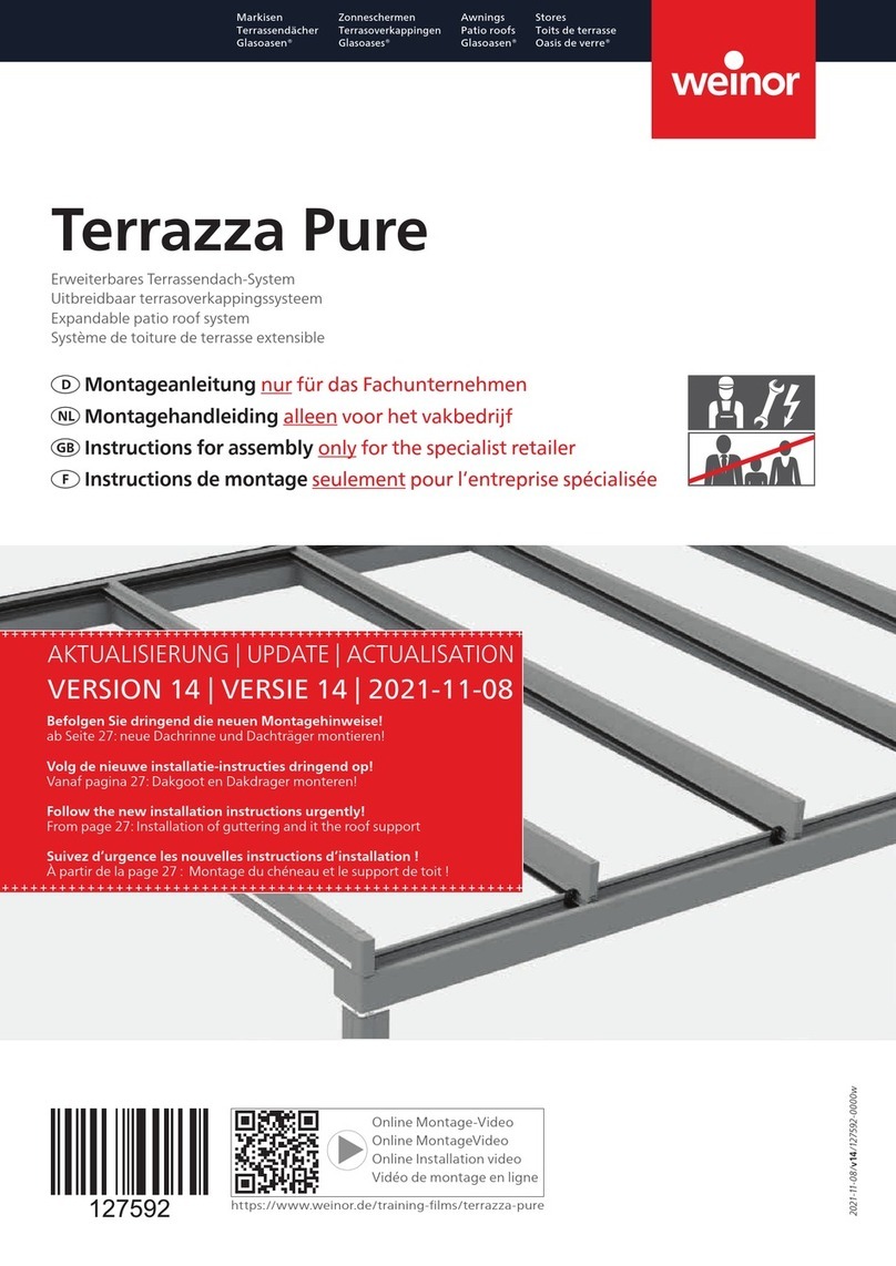 weinor Terrazza Pure Assembly instructions