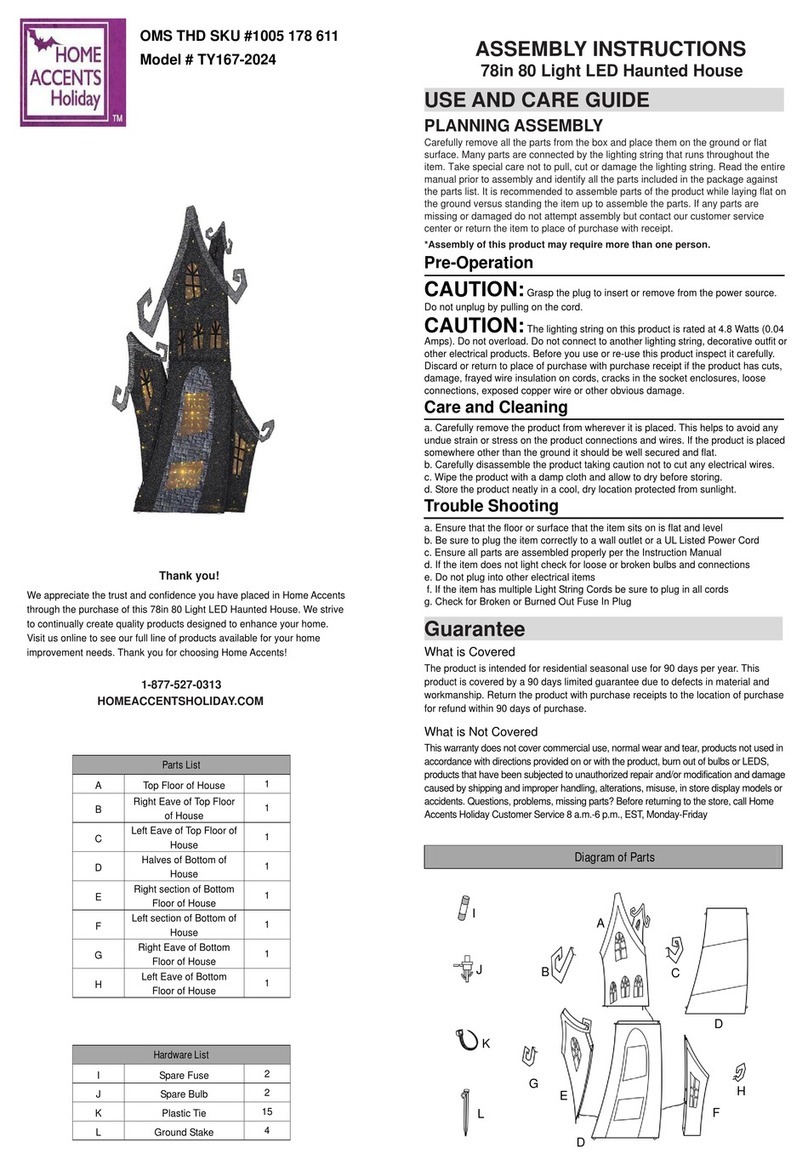 Home Accents Holiday TY167-2024 Assembly instructions