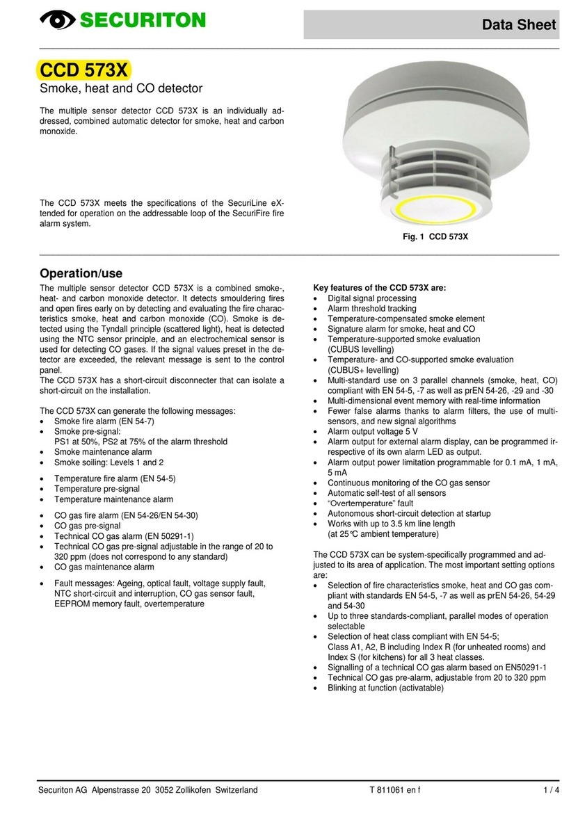 Securiton CCD 573X Series datasheet