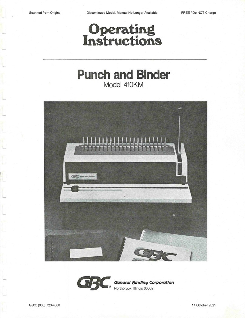 General Binding 410KM operating instructions