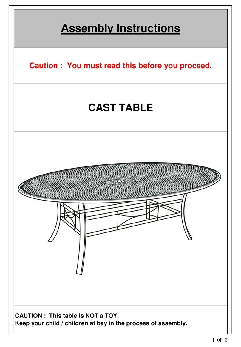 Costco CAST TABLE User manual