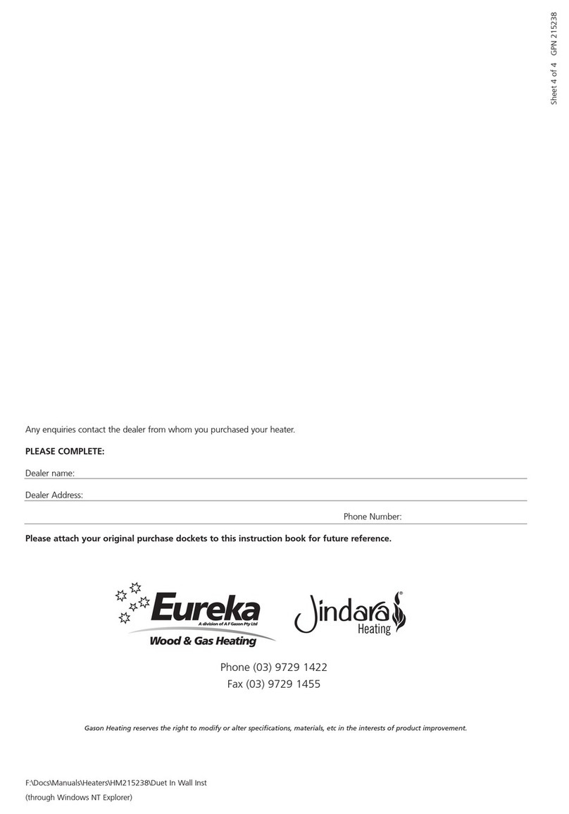 Gason Eureka Jindara Duet installation instructions