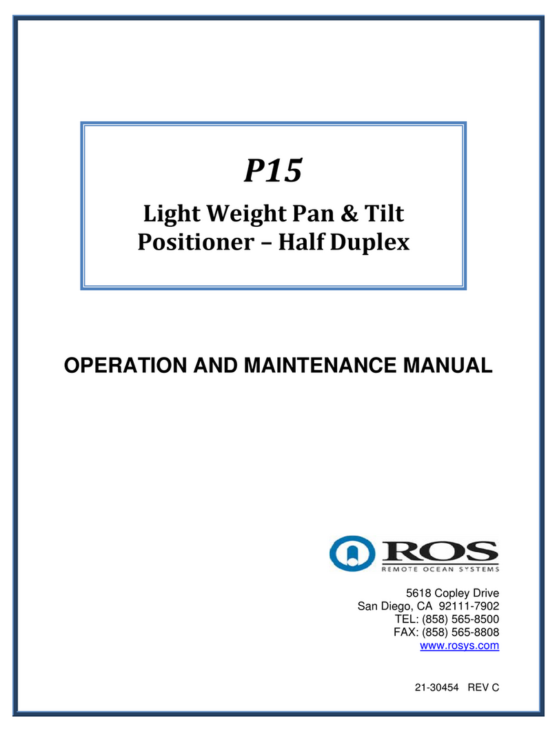 Ros P15 Operation and maintenance manual