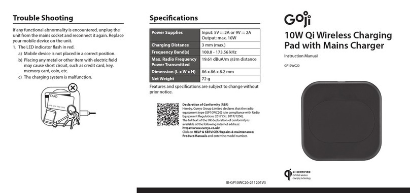Goji GP10WC20 User manual