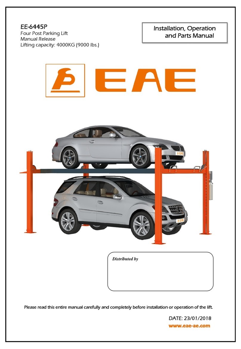 EAE EE-6445P Installation, operation, and parts manual