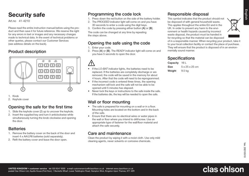 Clas Ohlson 41-4210 User manual