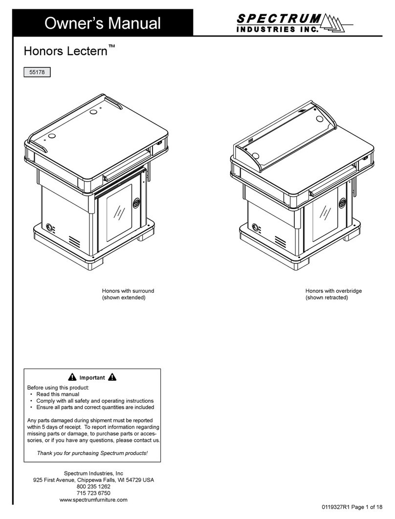 Spectrum Industries Honors Lectern 55178 User manual