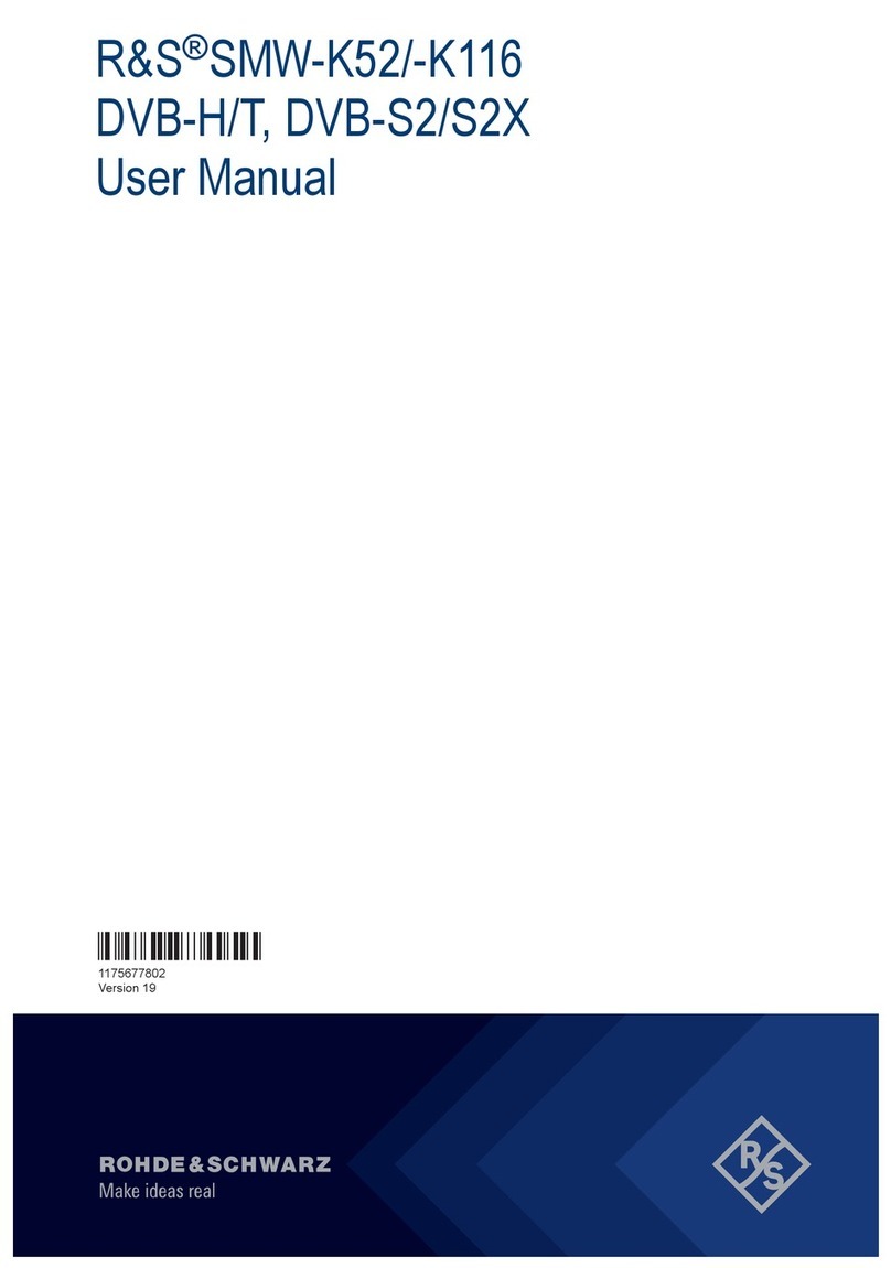 Rohde & Schwarz R&S SMW-K52 DVB-H/T user manual Rohde & Schwarz R&S SMW-K52 DVB-H/T user manual
