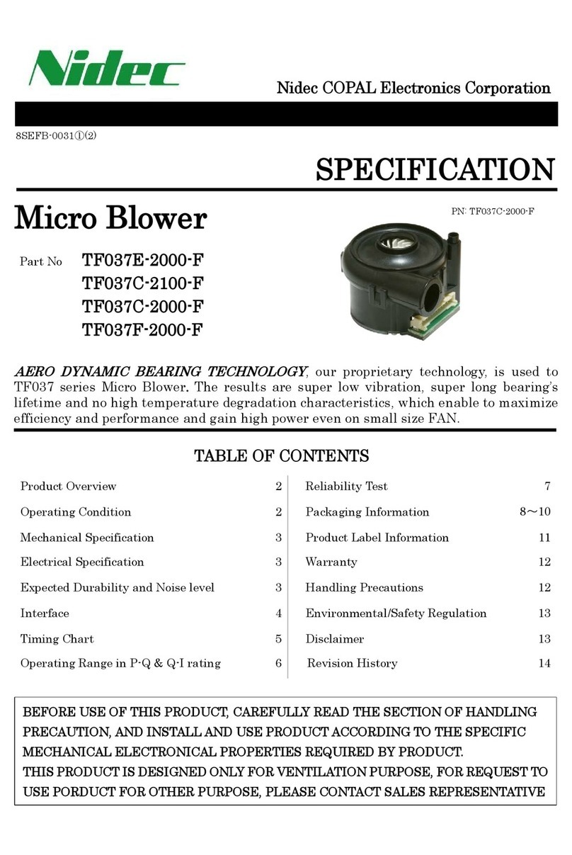 Nidec TF037 Series specification