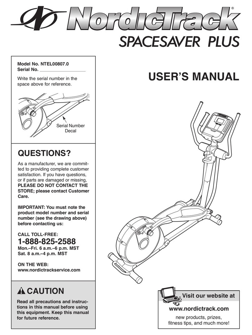 NordicTrack SpaceSaver Plus user manual