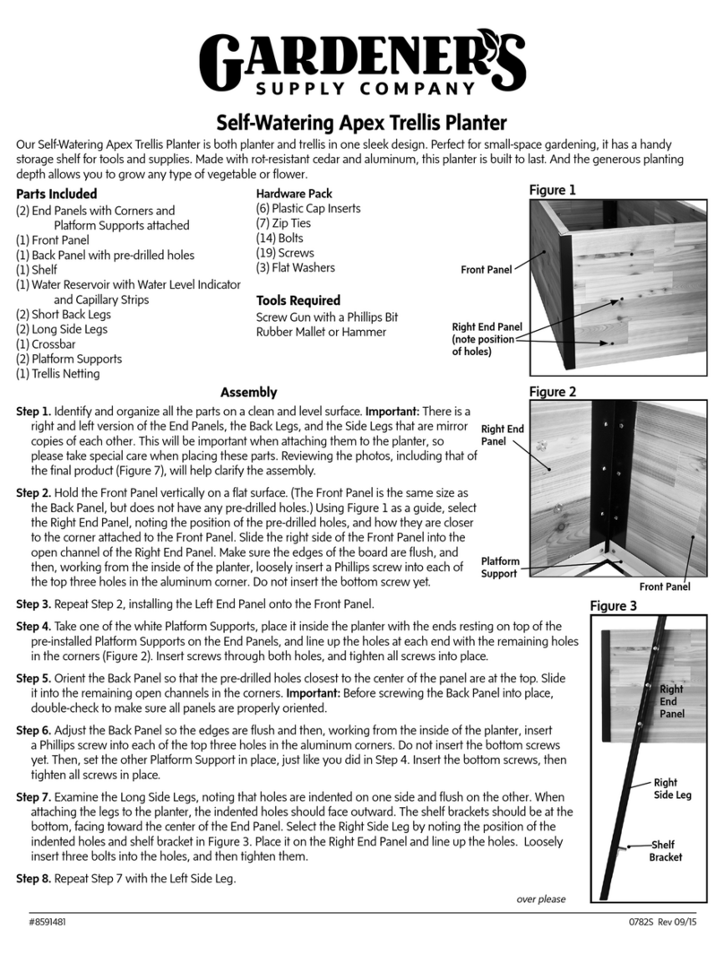 Gardeners Self-Watering Apex Trellis Planter quick guide Gardeners Self-Watering Apex Trellis Planter quick guide