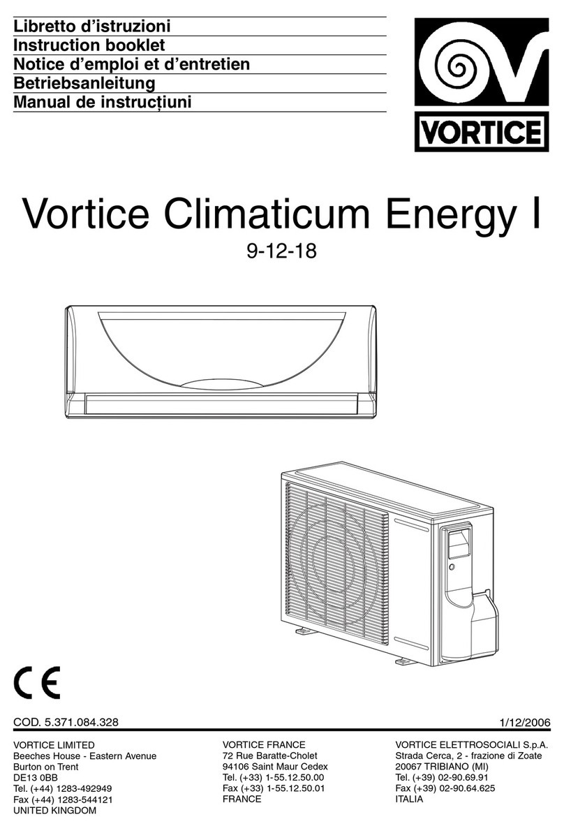 Vortice Climaticum Energy I 9 Instruction booklet