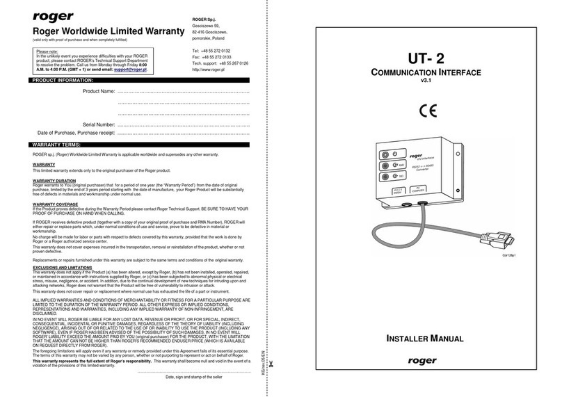 Roger UT-2 User guide
