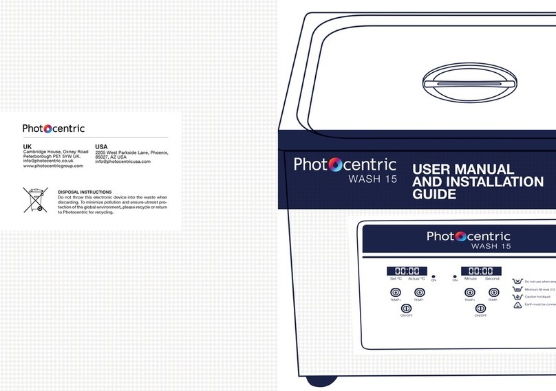PhotoCentric Wash 15 User manual and installation guide