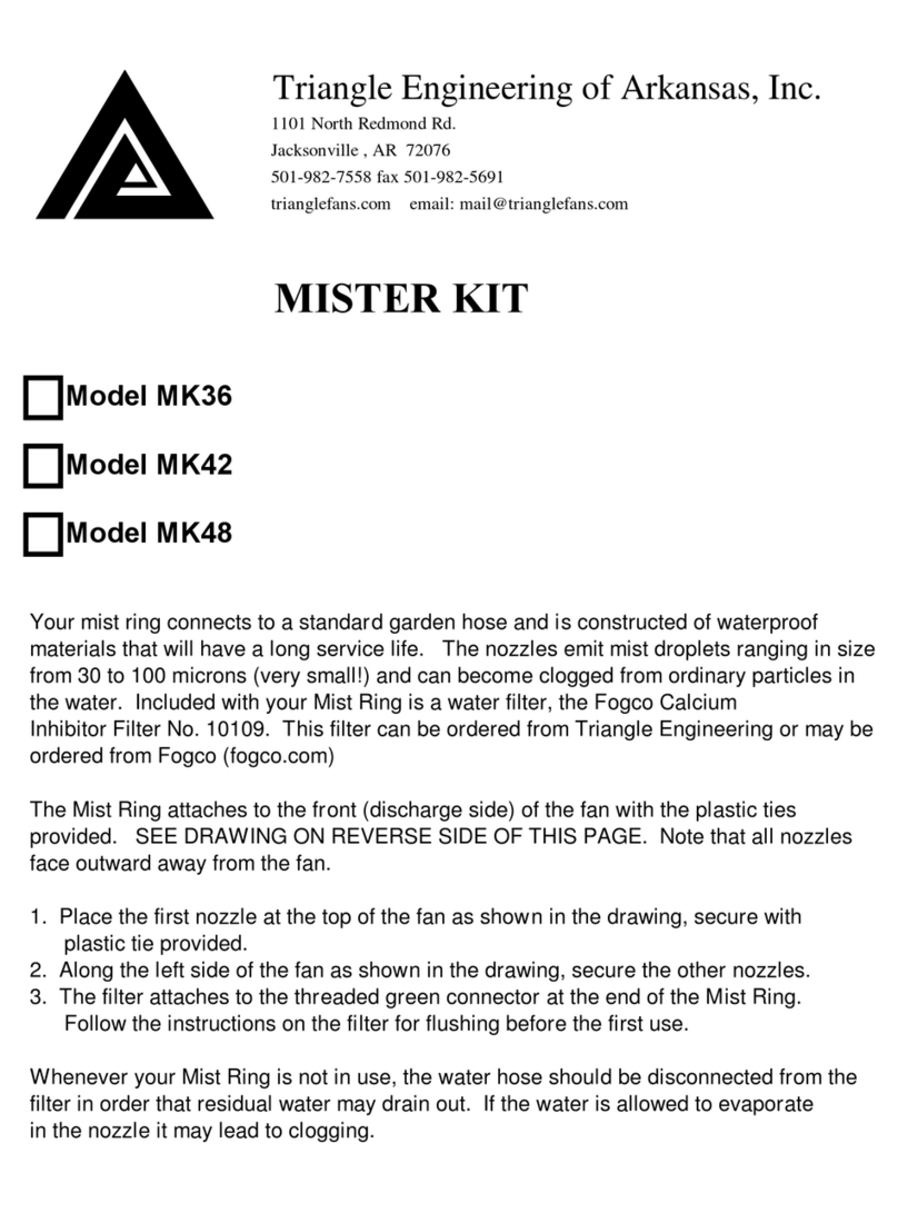 Triangle Engineering of Arkansas MISTER KIT MK36 quick start guide Triangle Engineering of Arkansas MISTER KIT MK36 quick start guide