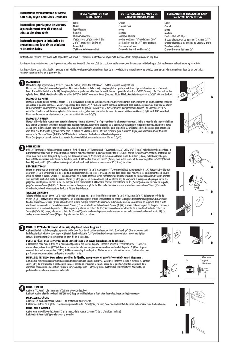 Pamex PD2 Instructions for installation