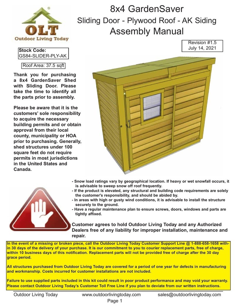 OLT GardenSaver GS84-SLIDER-PLY-AK User manual OLT GardenSaver GS84-SLIDER-PLY-AK User manual