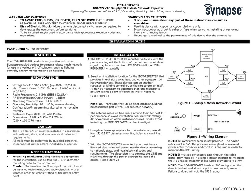 Synapse IIOT-REPEATER quick start guide
