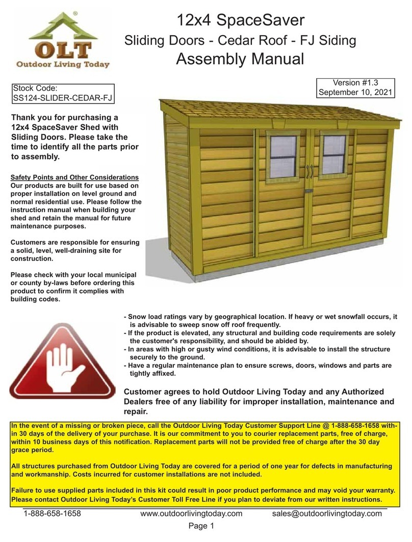 OLT SpaceSaver SS124-SLIDER-CEDAR-FJ Assembly manual