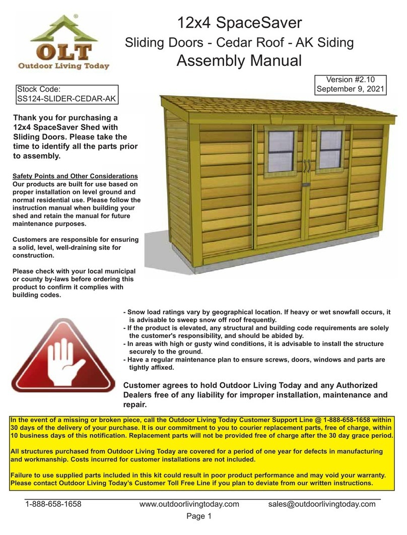 OLT SpaceSaver SS124-SLIDER-CEDAR-AK Assembly manual