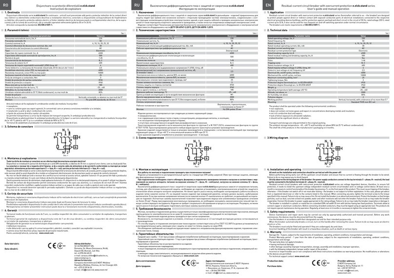 Next e.elcb.stand Series User manual