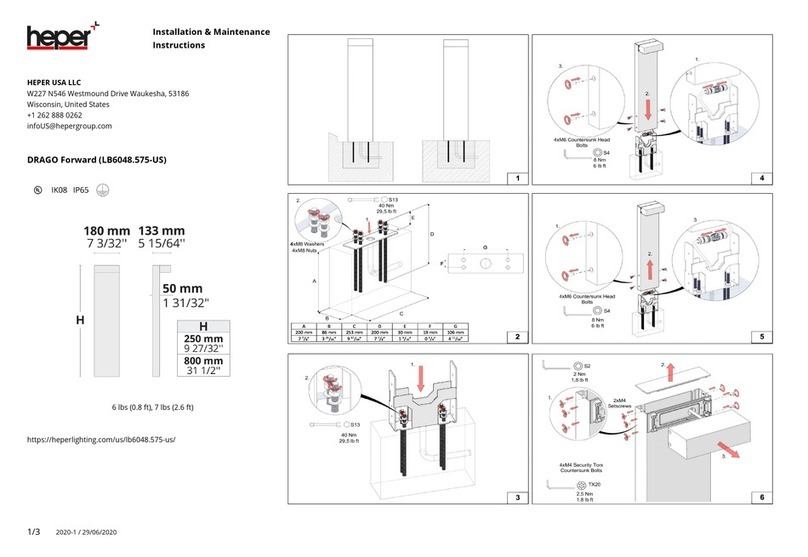 HEPER DRAGO Forward Installation and operating instructions