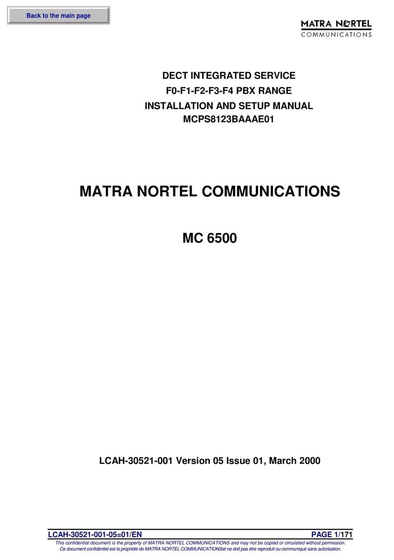 Matra Nortel MC 6500 manual