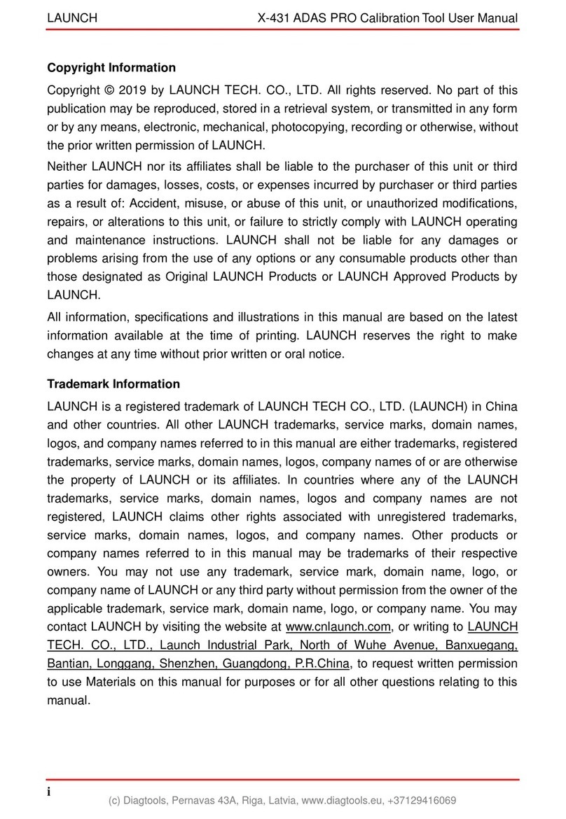 LAUNCH TECH X-431 ADAS PRO User manual