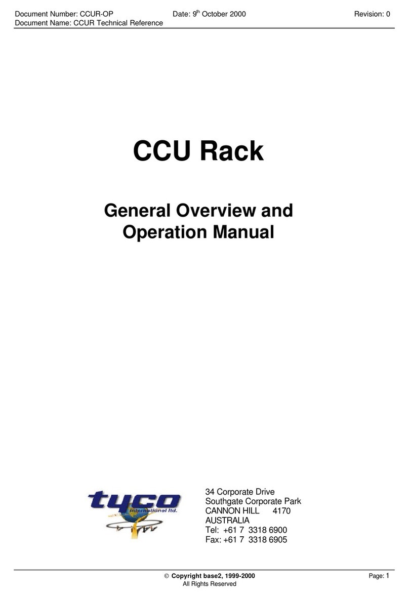 Tyco CCU Rack Installation guide