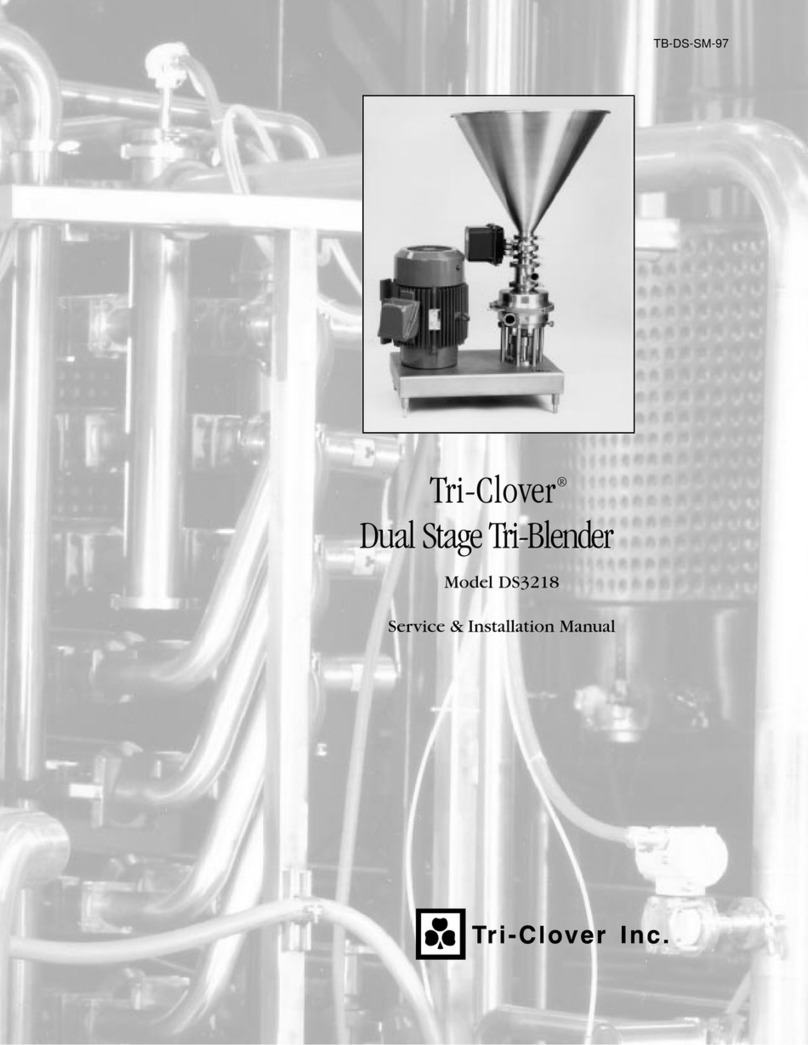 Tri-Clover DS3218 Service & installation manual