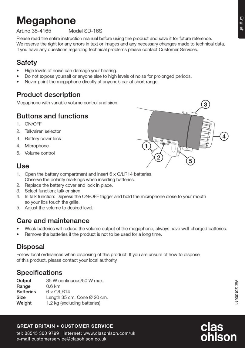 Clas Ohlson SD-16S User manual